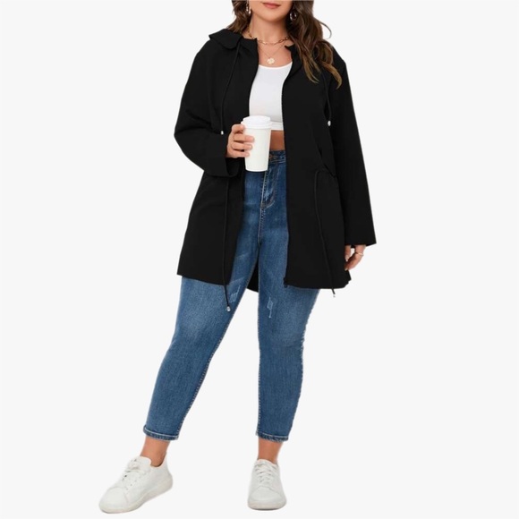 ➕ Shein Curve Light Weight Hooded Utility Jacket Size 2XL - Picture 4 of 8